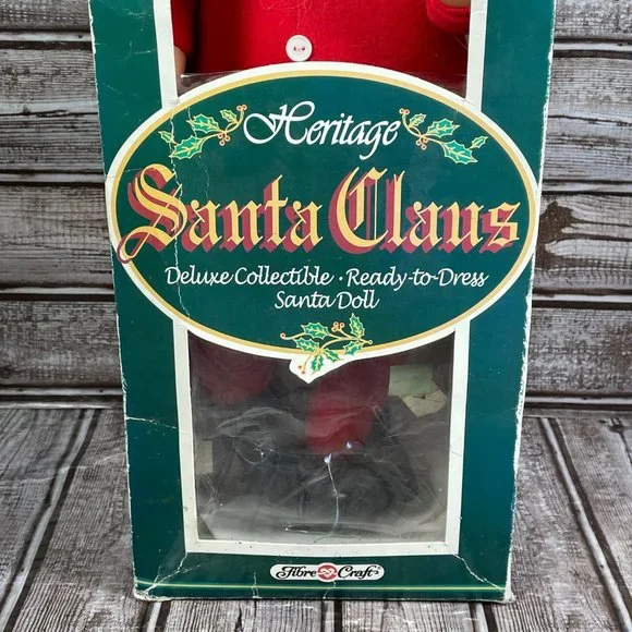 Vintage HERITAGE Santa Claus Ready to Dress 16" Posable Doll NIB Box Damaged - Picture 4 of 8